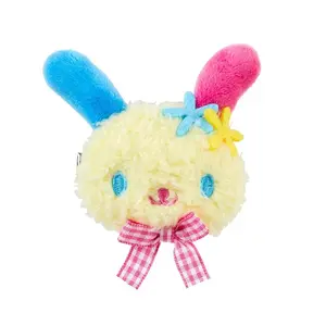 Usahana Plush Hair Clip Bunny Head Cute Hair Pins and Clips Kawaii Hair Accessories for Girls Women