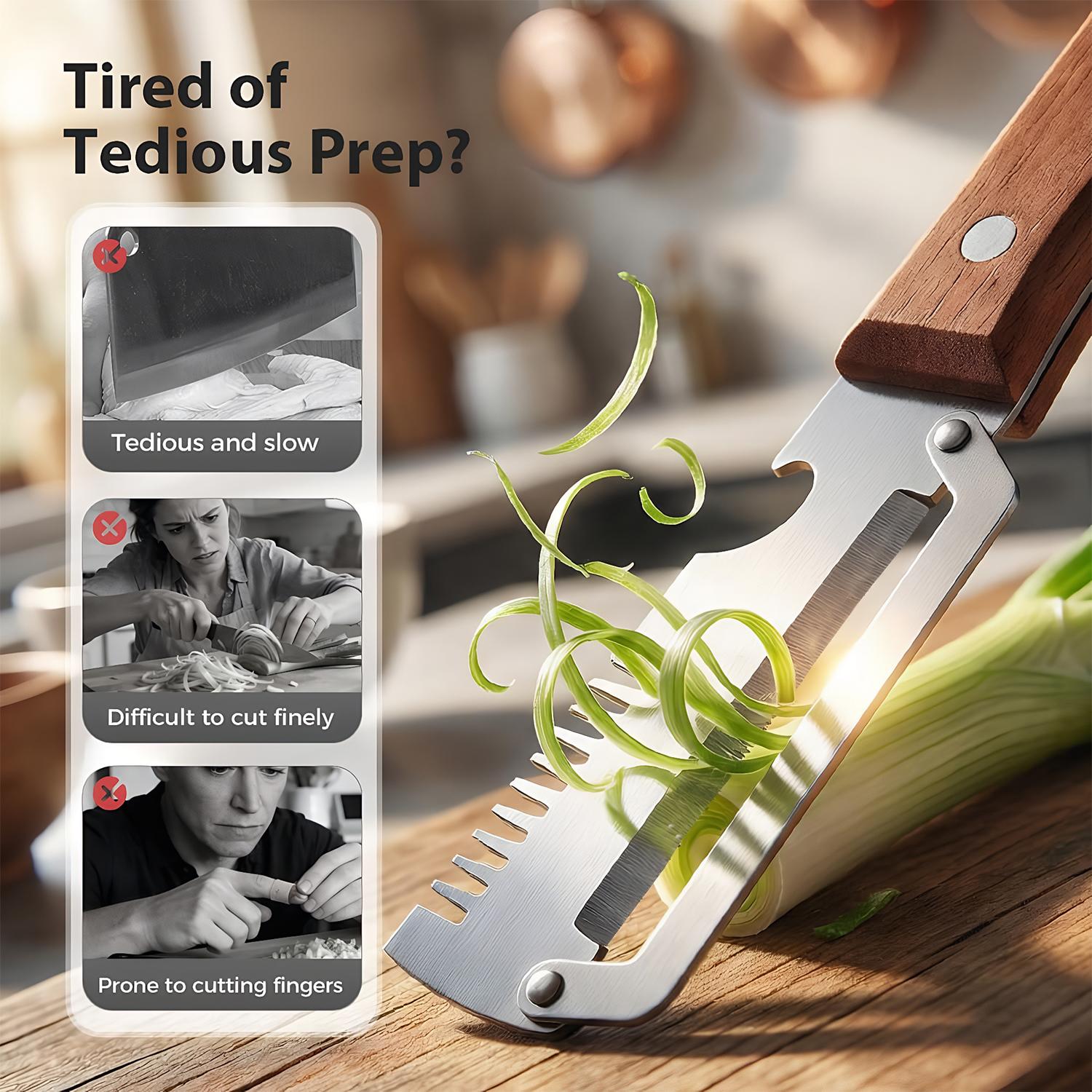 3-in-1 Multi-Function Vegetable Fruit Peeler, Wooden Comfort Grip Handle, Stainless Steel Blade, Julienne Slicer Cutter with Bottle Opener, Dishwasher Safe Kitchen Prep Gadget for Potato