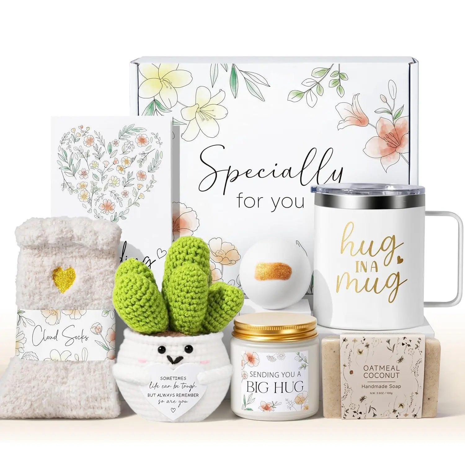 Self Care Get Well Soon Gifts Baskets for Women Care Package Birthday Gifts | Thinking of You Inspirational Sympathy Gift Baskets, Unique Christmas Spa Gift Set for Mom Her Friends Sister Wife Grandma