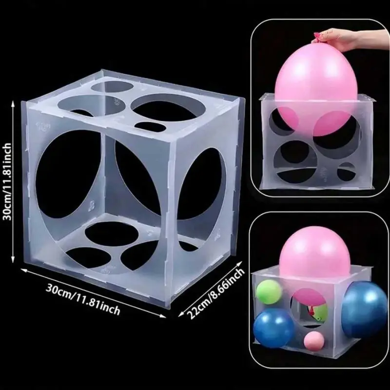 1 set Balloon Size Measurement Tool, Easy-To-Use Detachable Balloon Measuring Box, 2-10 Inches, Foldable, for Parties, Weddings, Birthdays