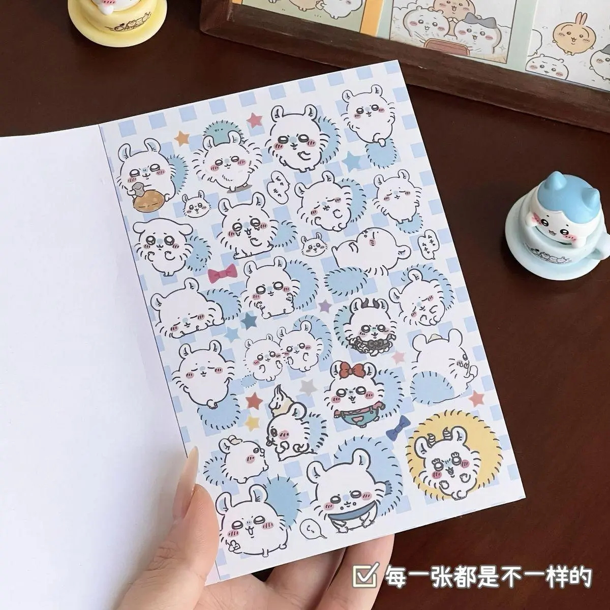 Chiikawa Cartoon Reusable Sticker Book - 30 Sheets A-30 Hachiware Usagi Kawaii Art Stickers for Girls' Journal, Scrapbook Craft, Home Decor (Home Supplies)