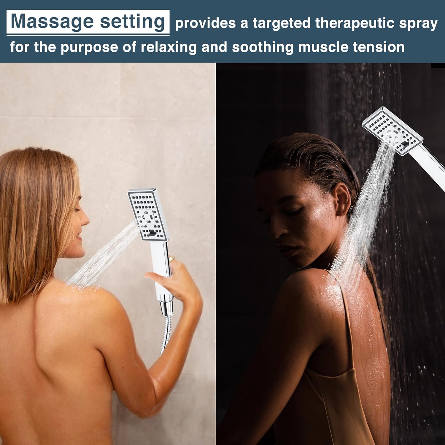 High  Handheld Shower  Set with 6" Brass Shower Arm, Chrome