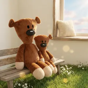Cute High Quality Fun Mr Bean Teddy Bear Plush Toy Stuffed Animals Cute Coffee Baby Doll Mini Pillow Decor Soft Children Birthda