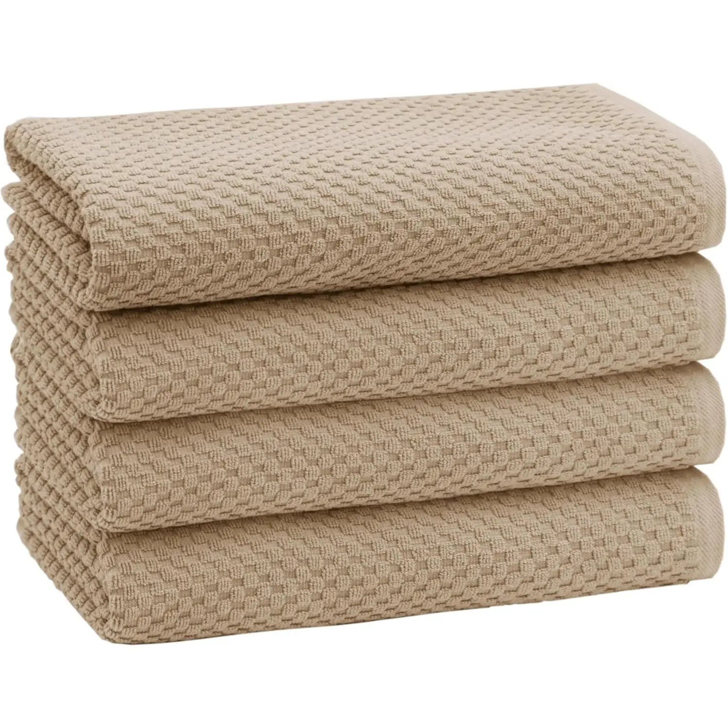 Euro Spa Waffle Weave Bath Towels - Set of 4 Linen Towels | Pure 100% Ringspun Cotton Oversized Luxurious Towel Set - Soft Plush Super Absorbent Low Lint Quick Dry - 30 x 56 inches