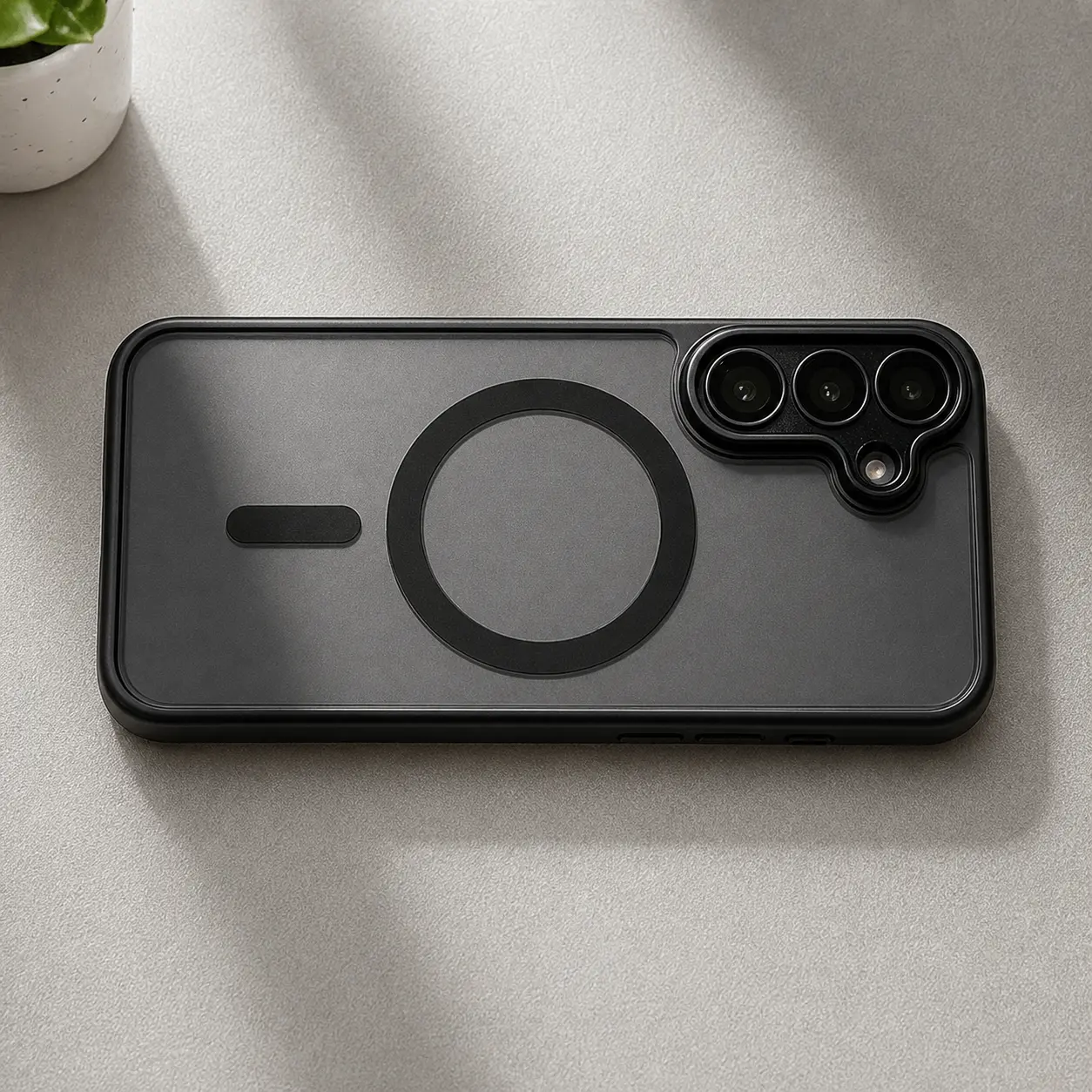 Luxury Matte Translucent Magnetic Wireless Charge Protective Phone Case Protection Compatible With Samsung A57 A56 A36  A26 A07 A06 S26 Ultra S25 FE S24 Ultra S23 Ultra Series, With Camera Lens Protector, Perfect Holiday Mother'S Day Gif,Spooky,Late,Night