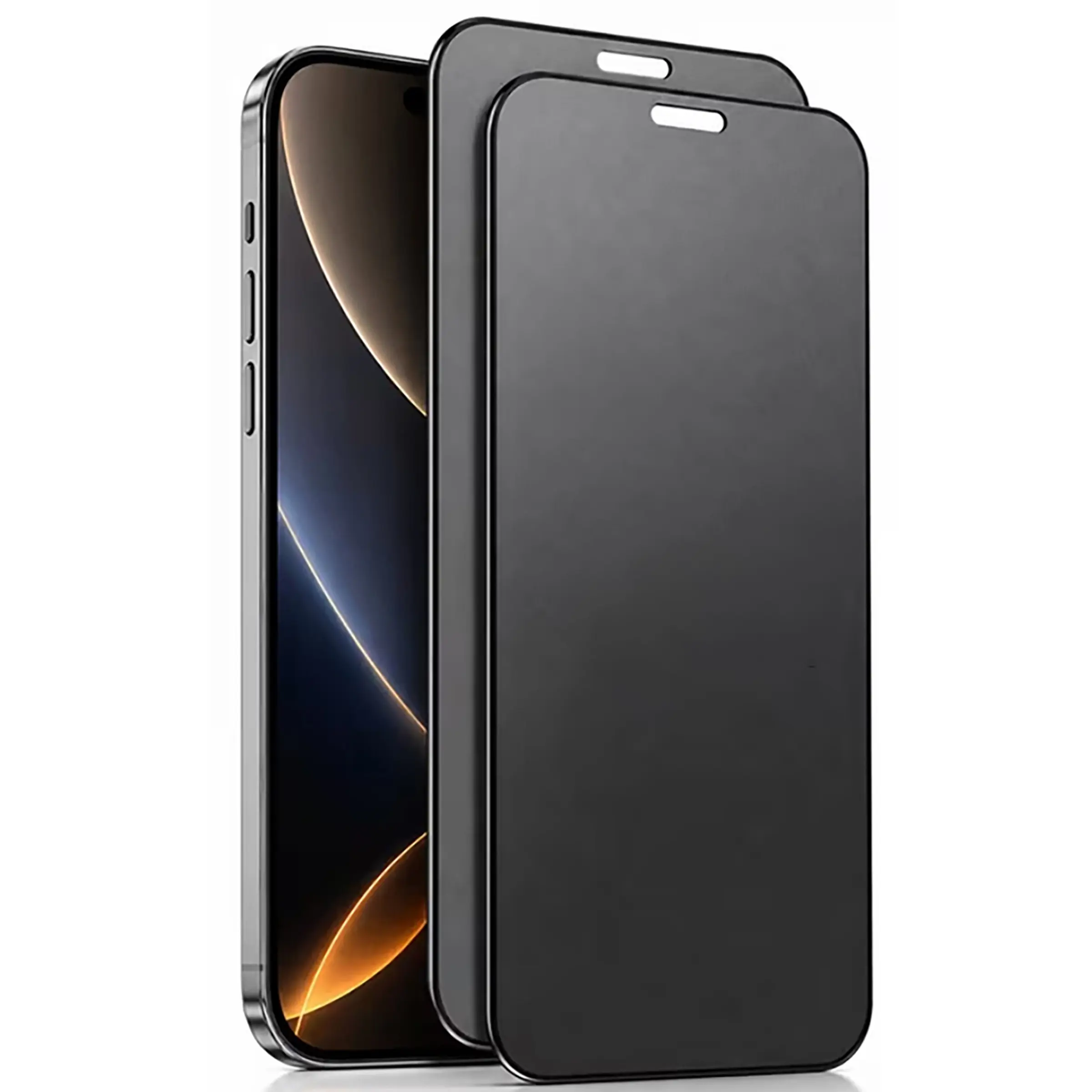 2-Pack Matte Privacy Ceramic Screen Protector, Compatible with iPhone iPhone 17 Pro Max/17 Pro/16 Pro/15/14/13/12/11/X/8/7/6Series, Flexible Soft Film, Anti-Spy, Anti-Glare, Smooth Touch, Edge-To-Edge Protection