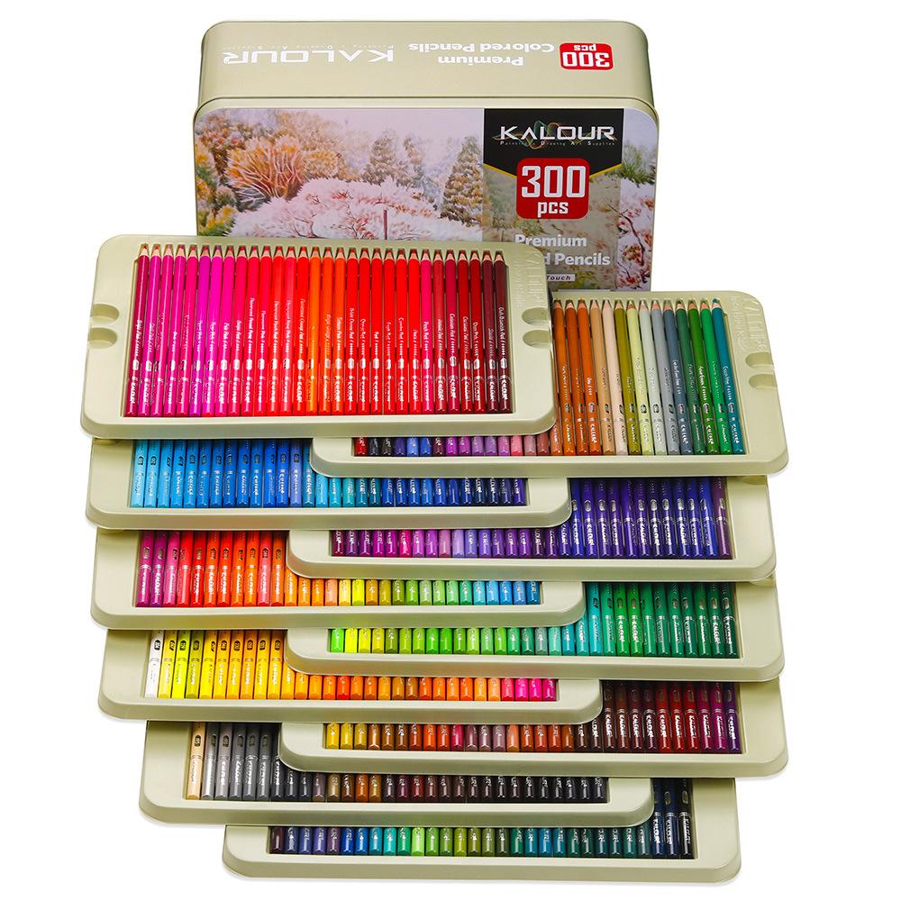 300pcs/box Professional Colored Pencil, Artists Soft Core Colored Pencil, Drawing Sketching Shading Pencil, Art Supplies for Adults Artists Beginners