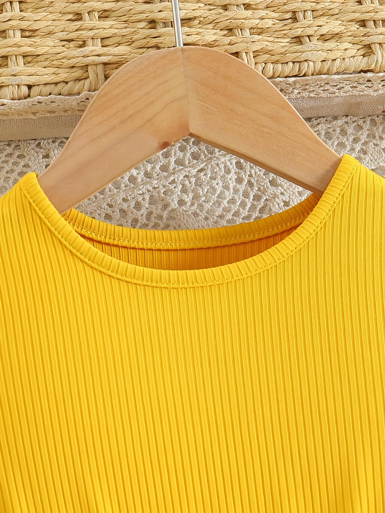 Girls' Patchwork Yellow Romantic Floral Print Dress with Belt, Elegant Princess Skirt Party and Evening Wear, Soft, Suitable