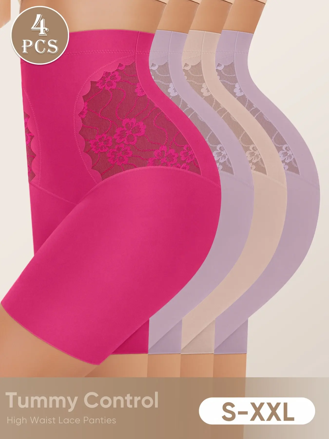 S-Xxl Shaper Shorts with Ultimate Tummy Compression, Boho Style Underwear for All Seasons, Plain Pattern, Made in China