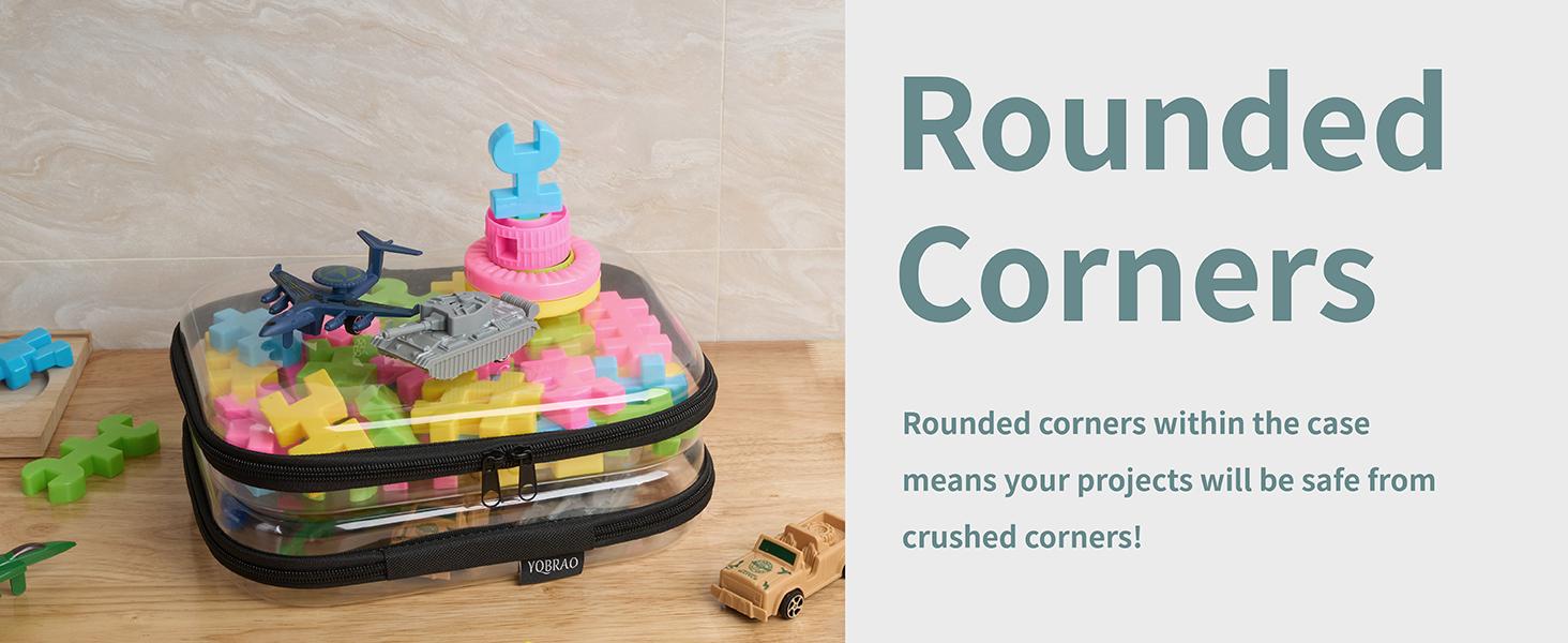 Clear Hard Shell Zipper Case 3 Pack, Hard Plastic Bag, Clear Travel Toiletry Pouch,Portable Cosmetic Bag with Zipper,Toy Storage Bins, Pencil Storage Organizer, Office Supplies Storage Case