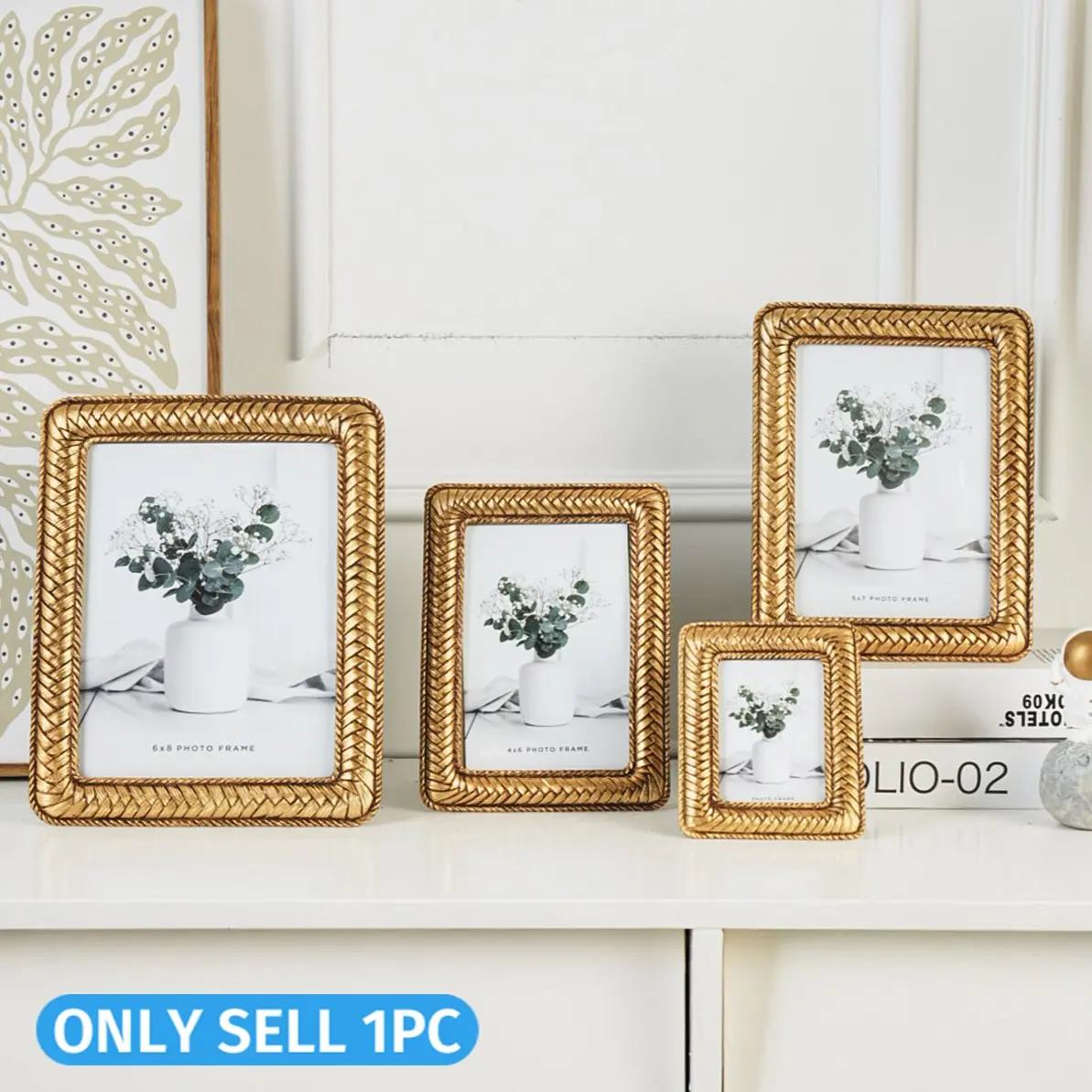 European Resin Photo Frame, Dual Use Wall Hanging & Tabletop, Luxury Home Decor, Wedding Gift, Photography Prop, Picture Frame