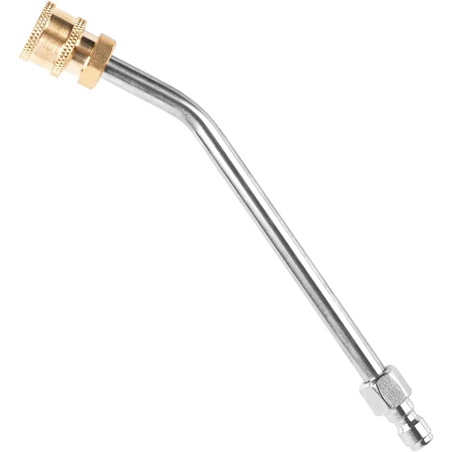 Washer Gutter Cleaner Attachment, 30  Washer Gutter Rod, 7 Inch Curved Extension Wand, 1/4 Inch Quick Connect, 5000 PSI