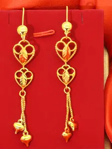 Women's Drop Earrings, Nigerian Style, Hollow Fringe Design, Elegant Ethnic Pattern, Perfect for Daily Wear, Parties, Weddings, Gifts