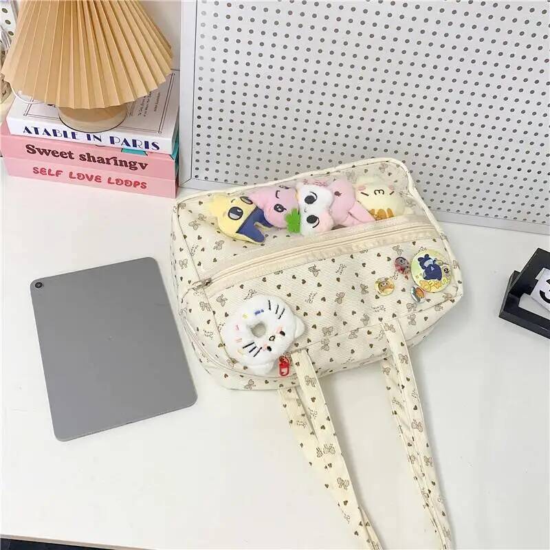 New Y2k Cute Large Capacity Ita Bag Lolita Girls Transparent Bag DIY Badge Display Shoulder Bag Fashion Comic Exhibition Handbag