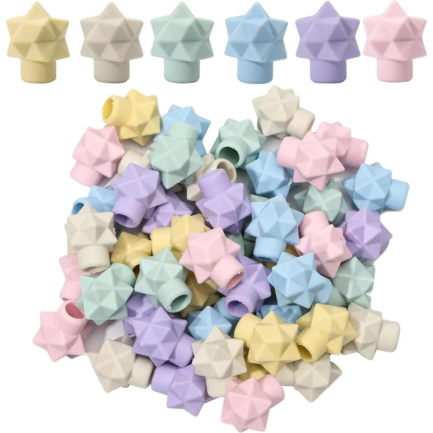 - cil Top Erasers, 48 Pack, Latex-Free | No-Smudge Cap cil Erasers for  Erasing, , Teachers, Studying Supplies