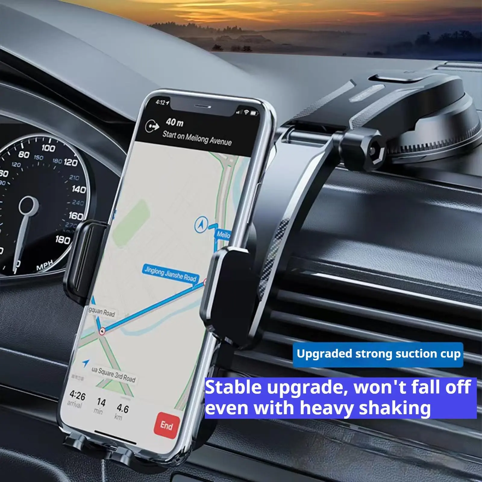 Car Phone Holder for Dashboard Vent, Universal Hands-Free Mount for iPhone and Android, Secure Fit, Prevents Phone Drop, All Cars Compatible, Dashboard Mounting