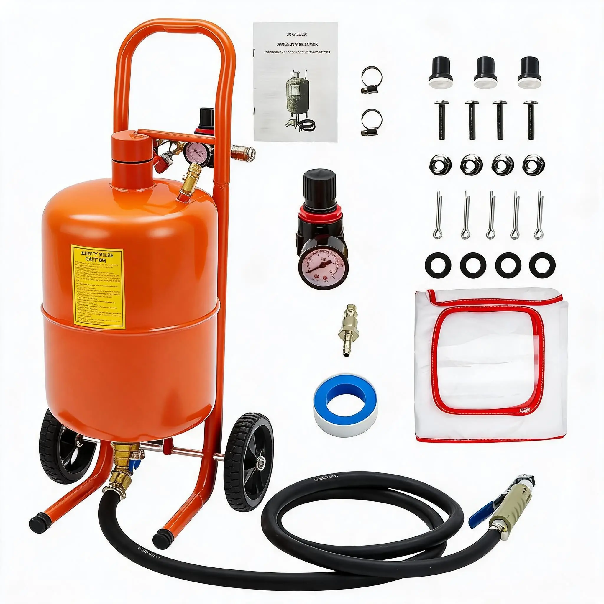 Garvee 10 Gallon Sandblaster Kit Portable Pressure Abrasive Blaster