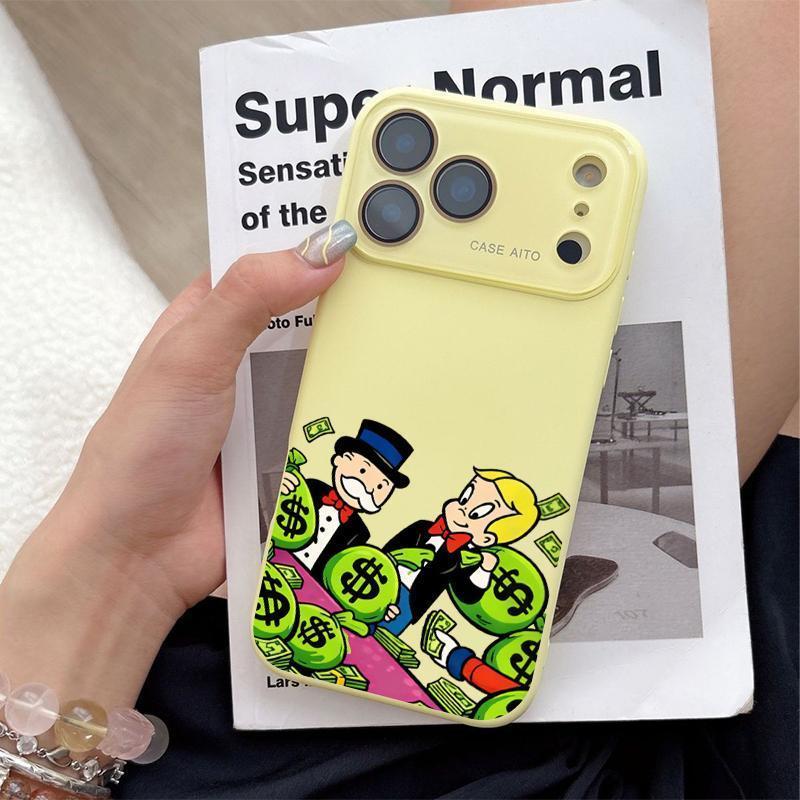 DarlingCase Graffiti Monopoly Print Phone Case Ultra Skin Friendly Touch All Inclusive Lens Compatible with IPhone 17 Pro Max, IPhone 16 Pro Max, 15/14/13/12 Stylish Protection for Your Device
