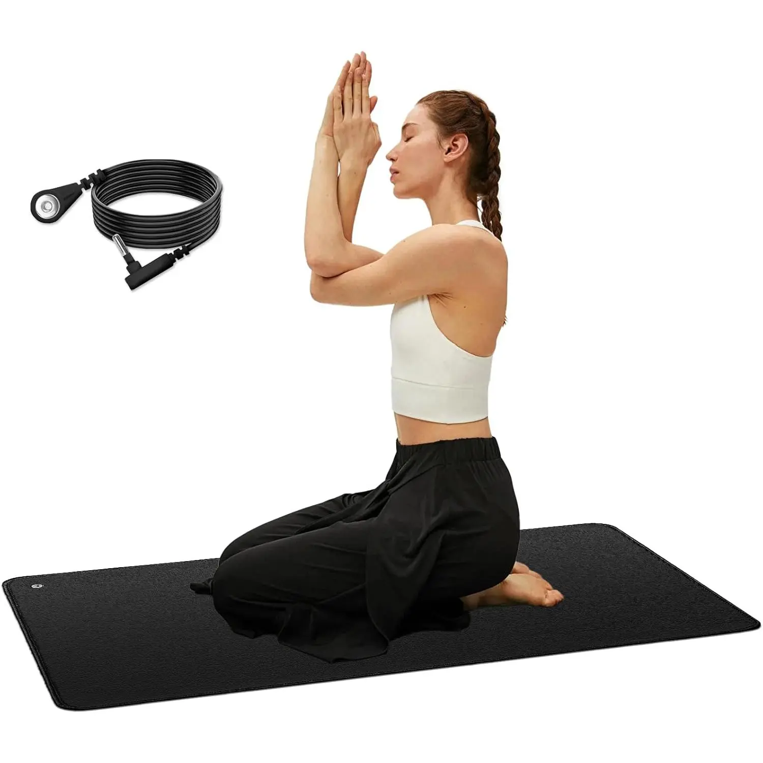 Grounding Mats 35.4x23.6 inches, Grounding Sleep Mat, Grounding Pad for Bed, Grounding Foot Mat for Pain and Inflammation, Relieve The Stress and Keep Healthy (11.8" x39.4")