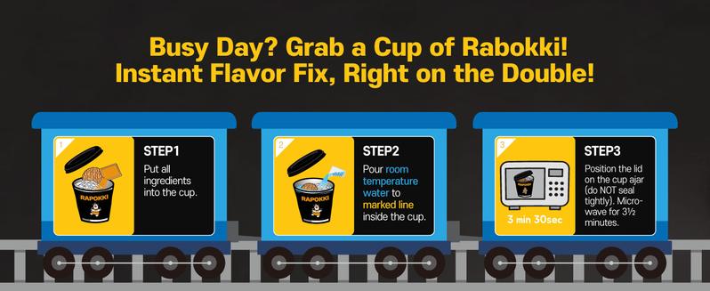 Cheese Flavor Instant Rabokki (2 Cups)  Korean Ramen  Tteokbokki Quick Street Food