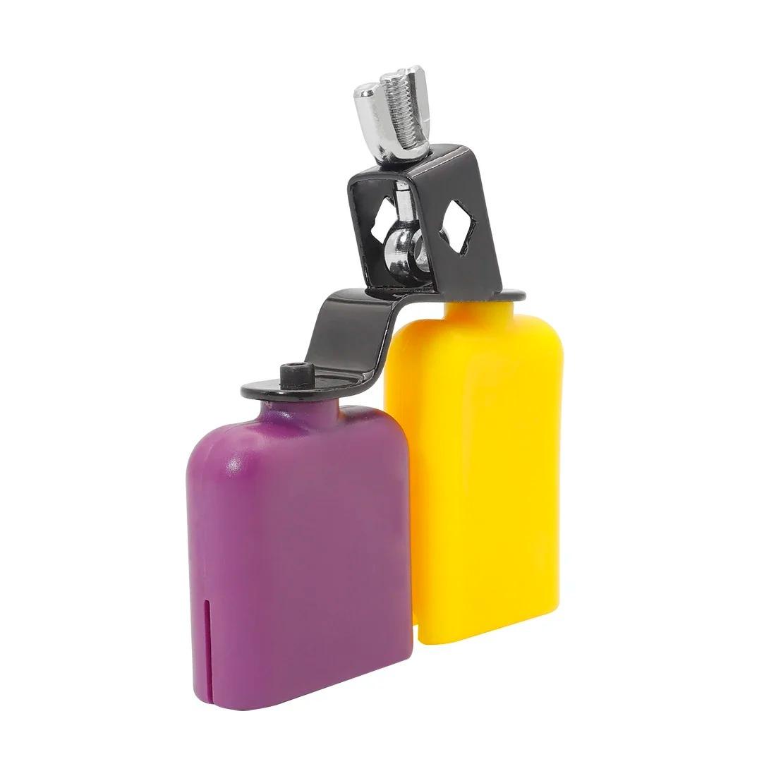 IRIN Cowbell Yellow Purple High and Low Bass Drumming and Percussion Instrument Parts and Accessories
