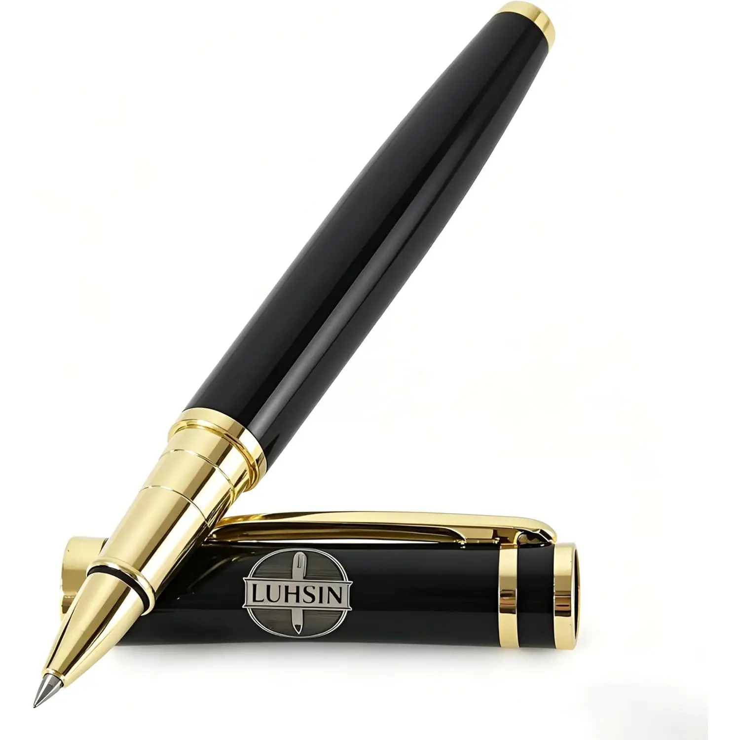 Black Lacquer Rollerball Pen 0.5mm | 0.5mm smooth writing, metal ,  box, executive business signing pen