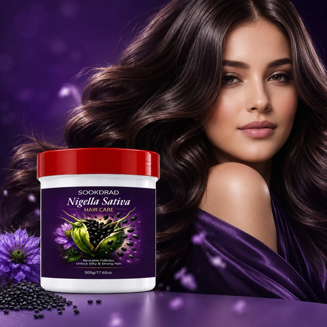Nigella Sativa Hair Care, Revitalize Follicles, Silky Strong Hair, Natural Hair Treatment, 500g