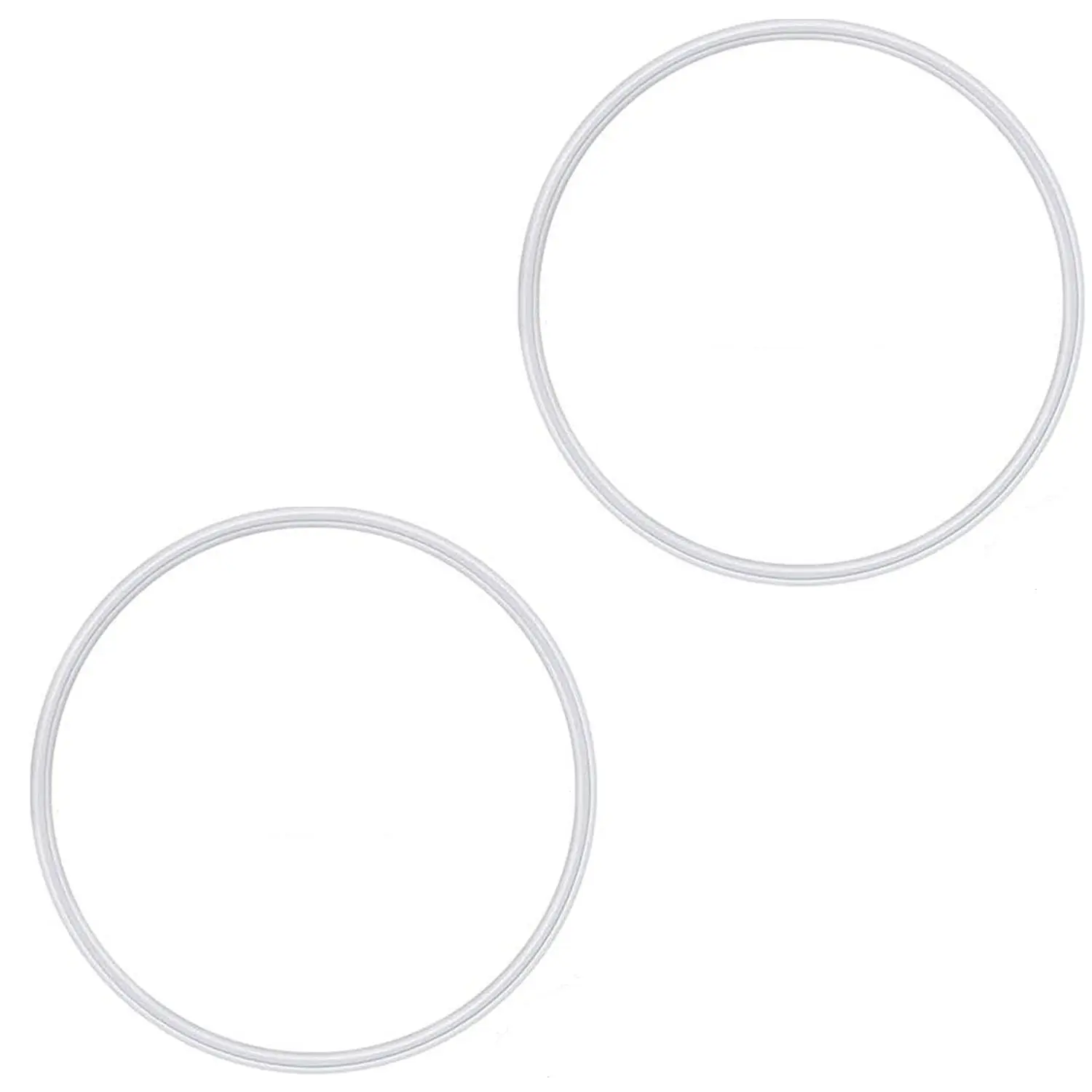 Rubber Gasket Replacement Ring Seal White O Ring Compatible with Magic Bullet MB-1001 Blenders 250W Gasket for Replacement Parts Seal Ring Cups Lids (2/Pack)
