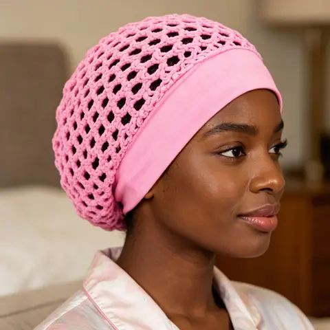 Breathable Mesh Hair Net Hat, Suitable for Straight and Curly Wigs, Sleep Net Cover, Elastic Headband, Shower Cap, Shampoo Cap, Solid Fashion Beanie