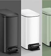 Glass Qtip Holder Dispenser - 10 oz Clear Canister Apothecary Jar, Bathroom Vanity Storage Organizer Set for Cotton Swabs, Pads, Floss Picks, Small Contain