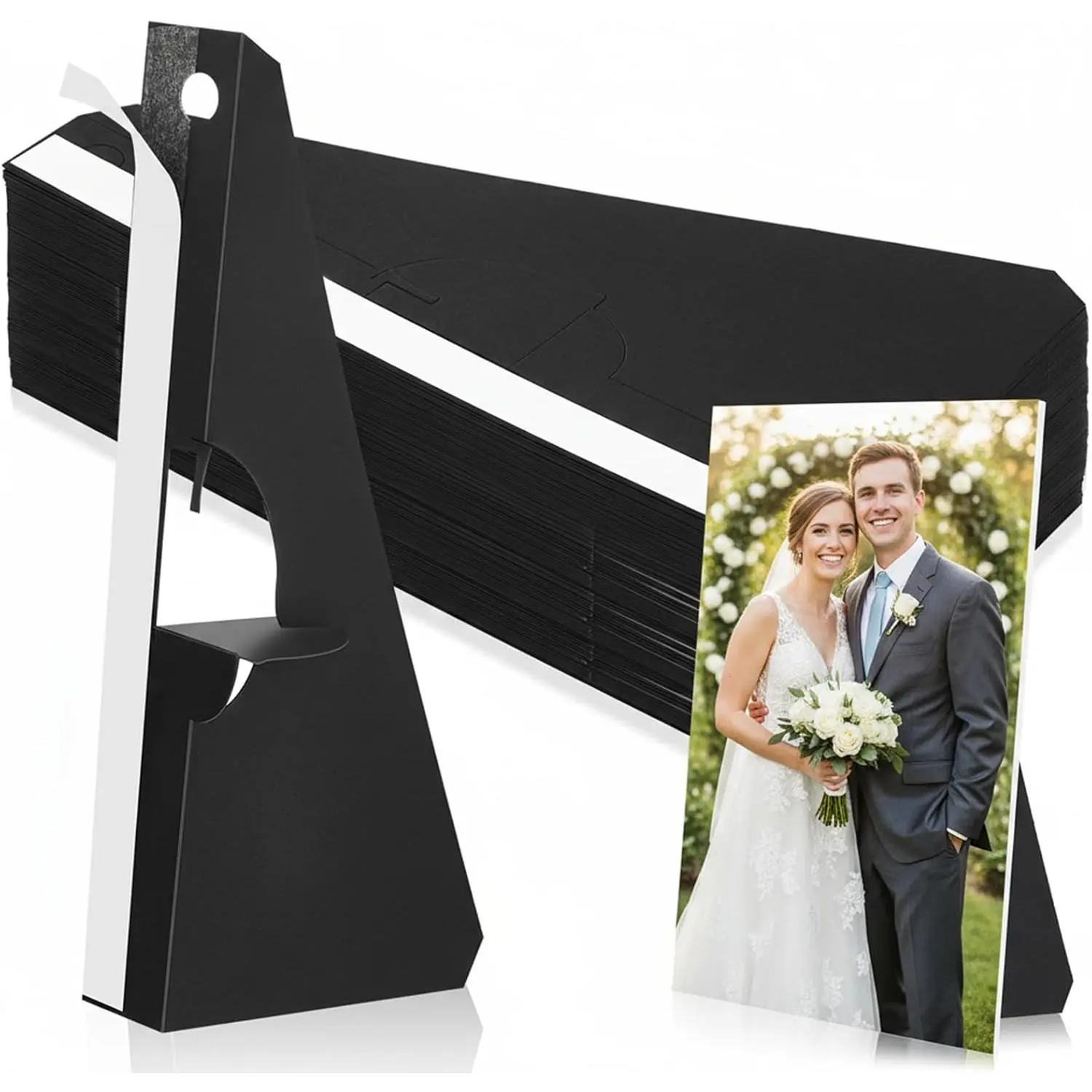 12 Pack Poster Stand,12 Inch,Black | Self Stick Easel  Poster Board Stand, Convenient Peel and Stick Self Adhesive Easels Display Cardboard Sign