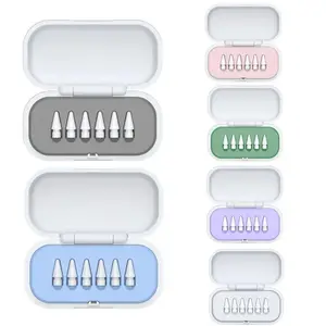 4PCS/5PCS/6PCS Anti-scratch Pencil Tips Storage Box Portable Colorful Stylus Nib Box Shockproof PP Lining for Apple Pencil