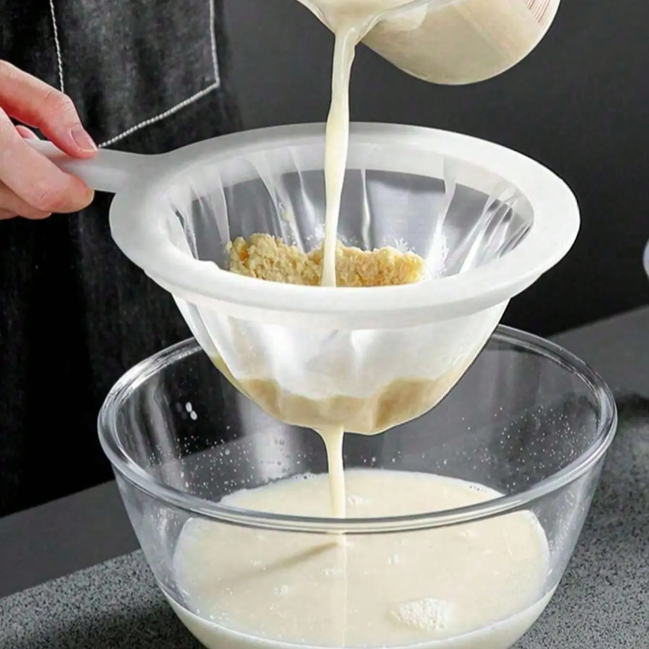 Multifunctional Food Filter Basket, Soy Milk Juicer Tea Strainer, Ergonomic Handle, Kitchen Essential Tool, Baking Cooking Prep