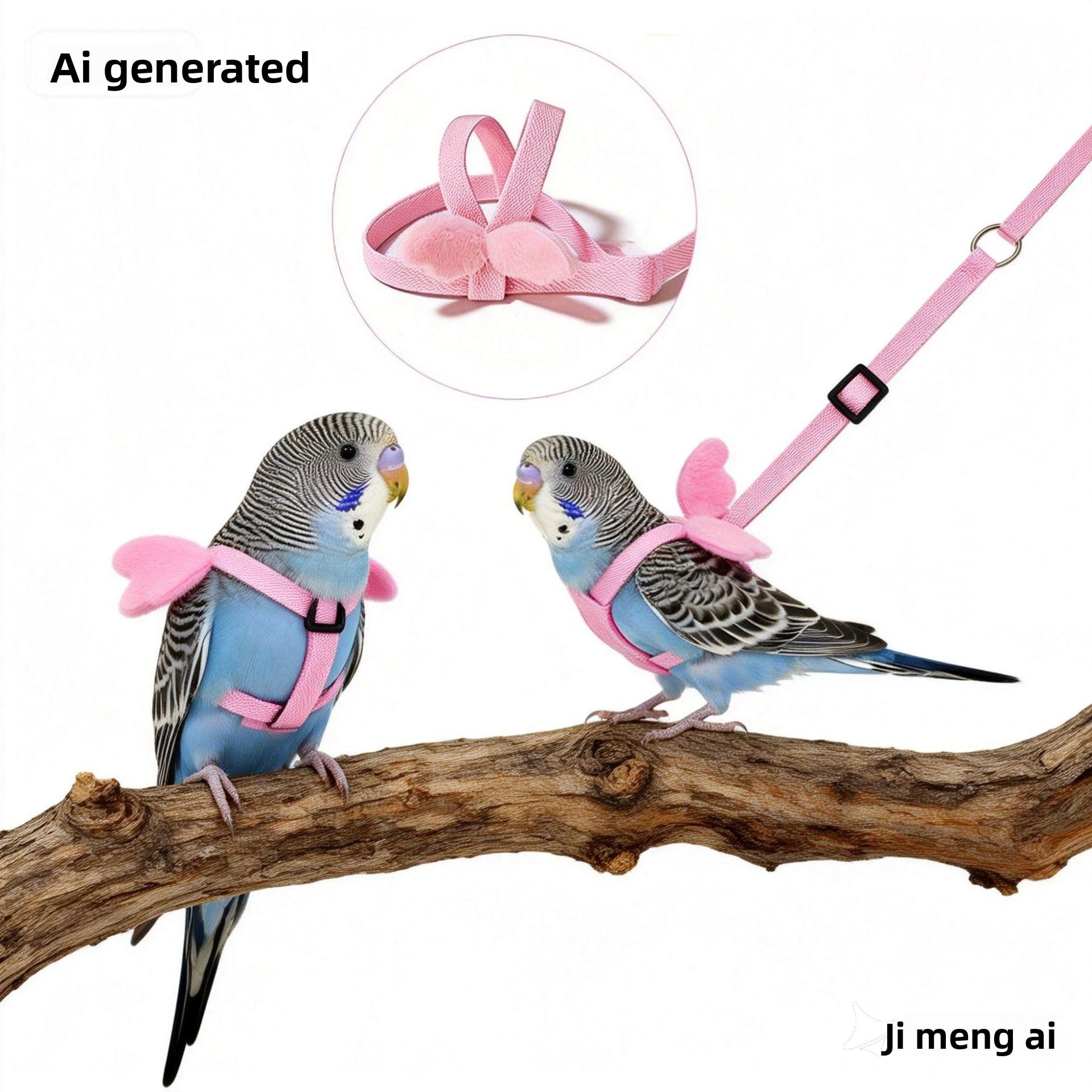 Parrot Leash for Outdoor Training Lightweight No-Foot Injury Bird Harness