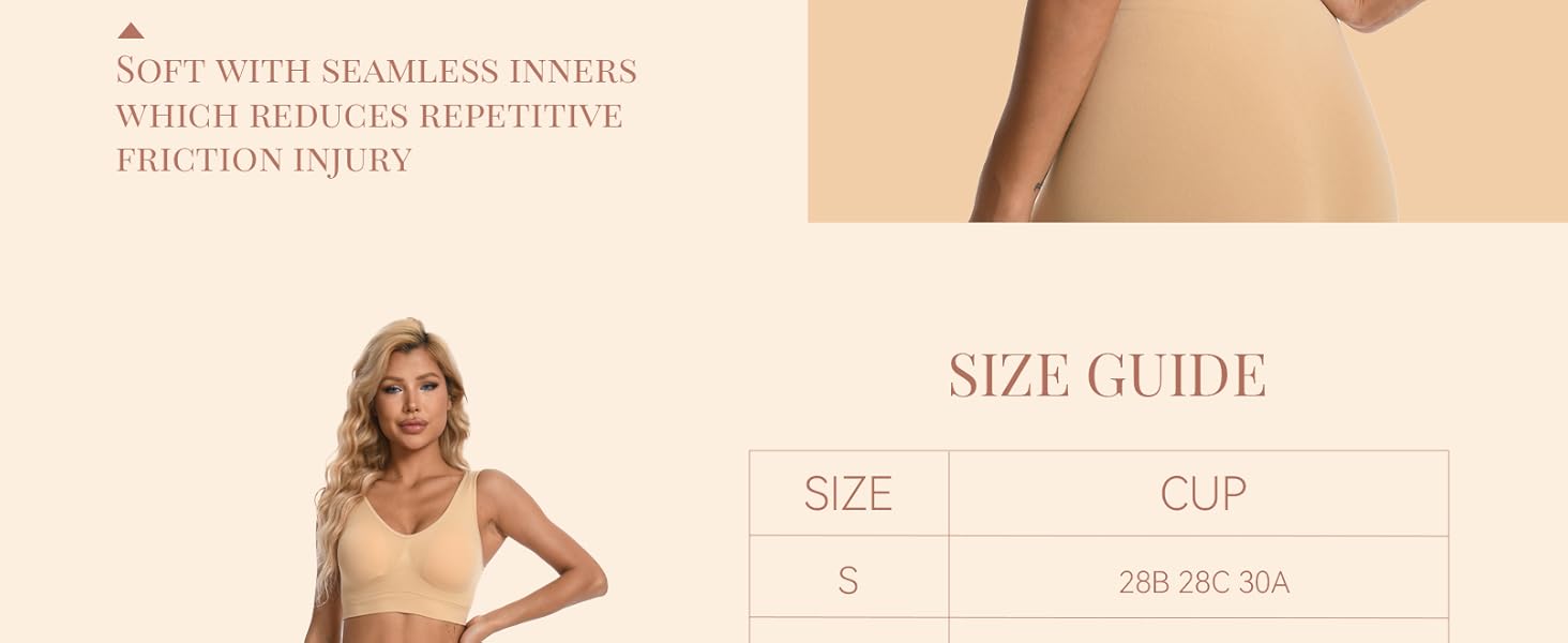 Women's 3 Pack Seamless Comfortable Sports Bra with Removable Pads