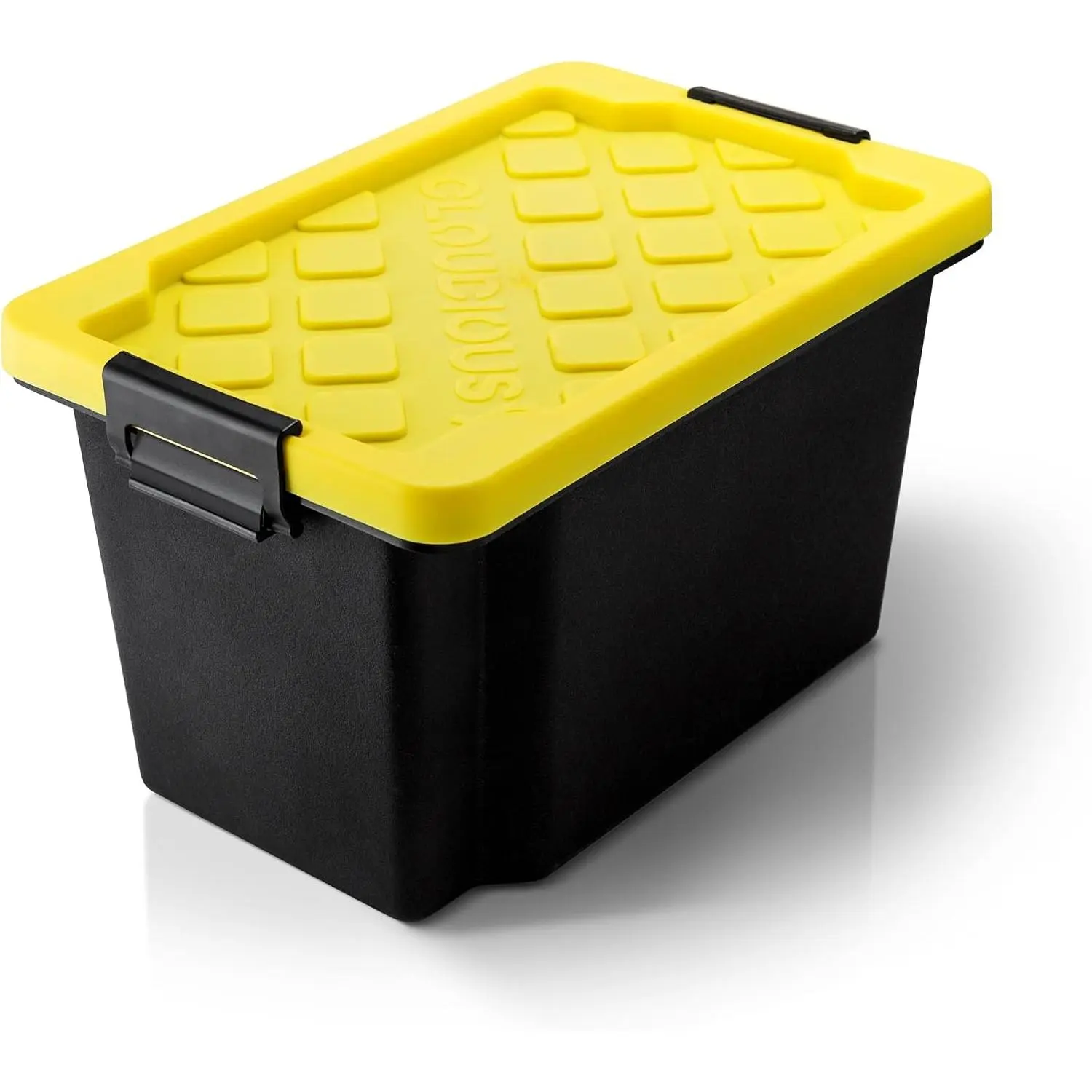 Stash9 Mini Tabletop Tote Storage Container Bins Carbon Filter Smell Proof Pack, Airtight  Seal and Two-Way Humidity Pack Slots Stackable Plastic Black Base Containers Stash Box Bin