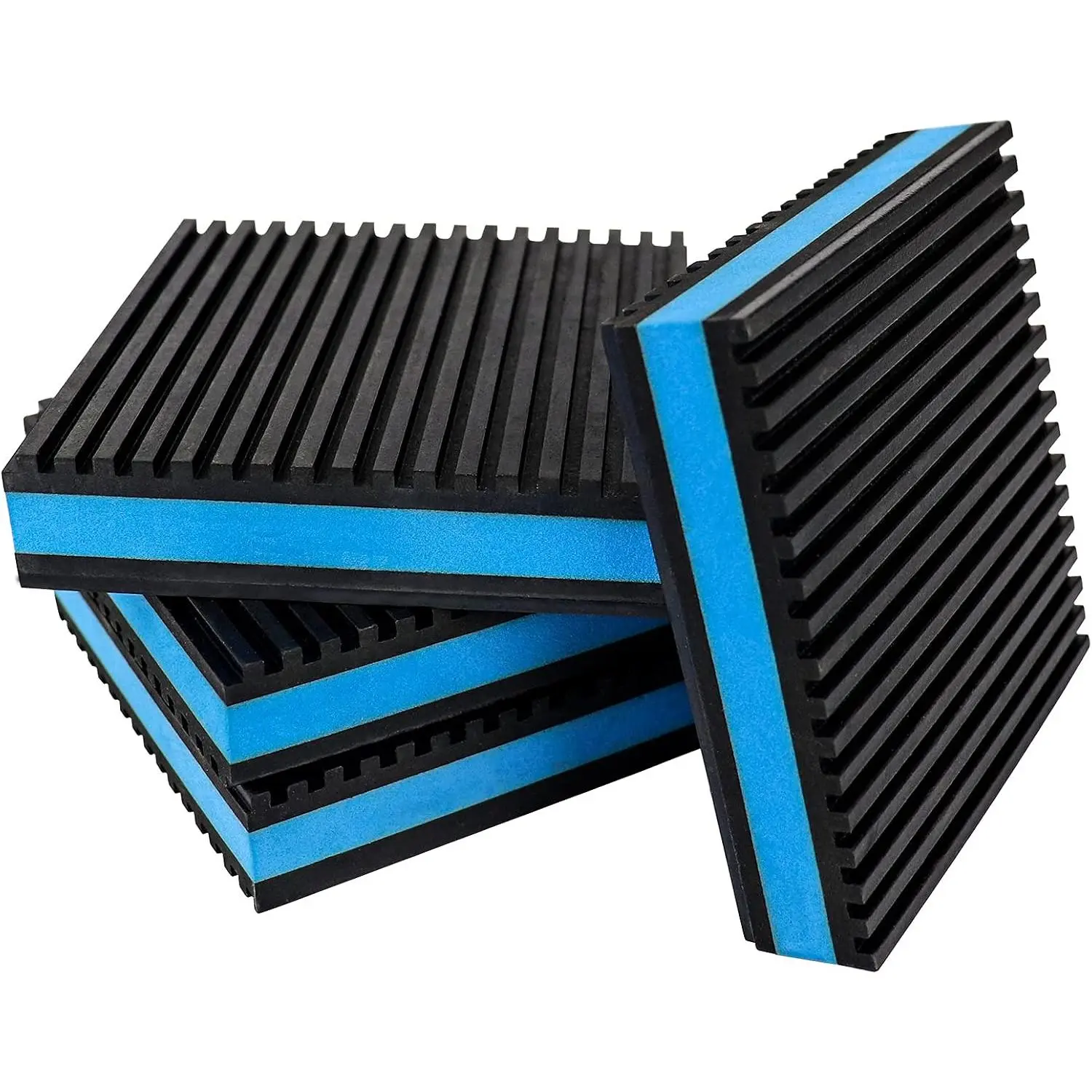 BJADE'S Anti-Vibration Isolation Rubber Pads,2 x 2 x 7/8 inch Heavy Duty EVA Pad for HVAC,Air Compressor,Air Conditioner,Washer and Dryer