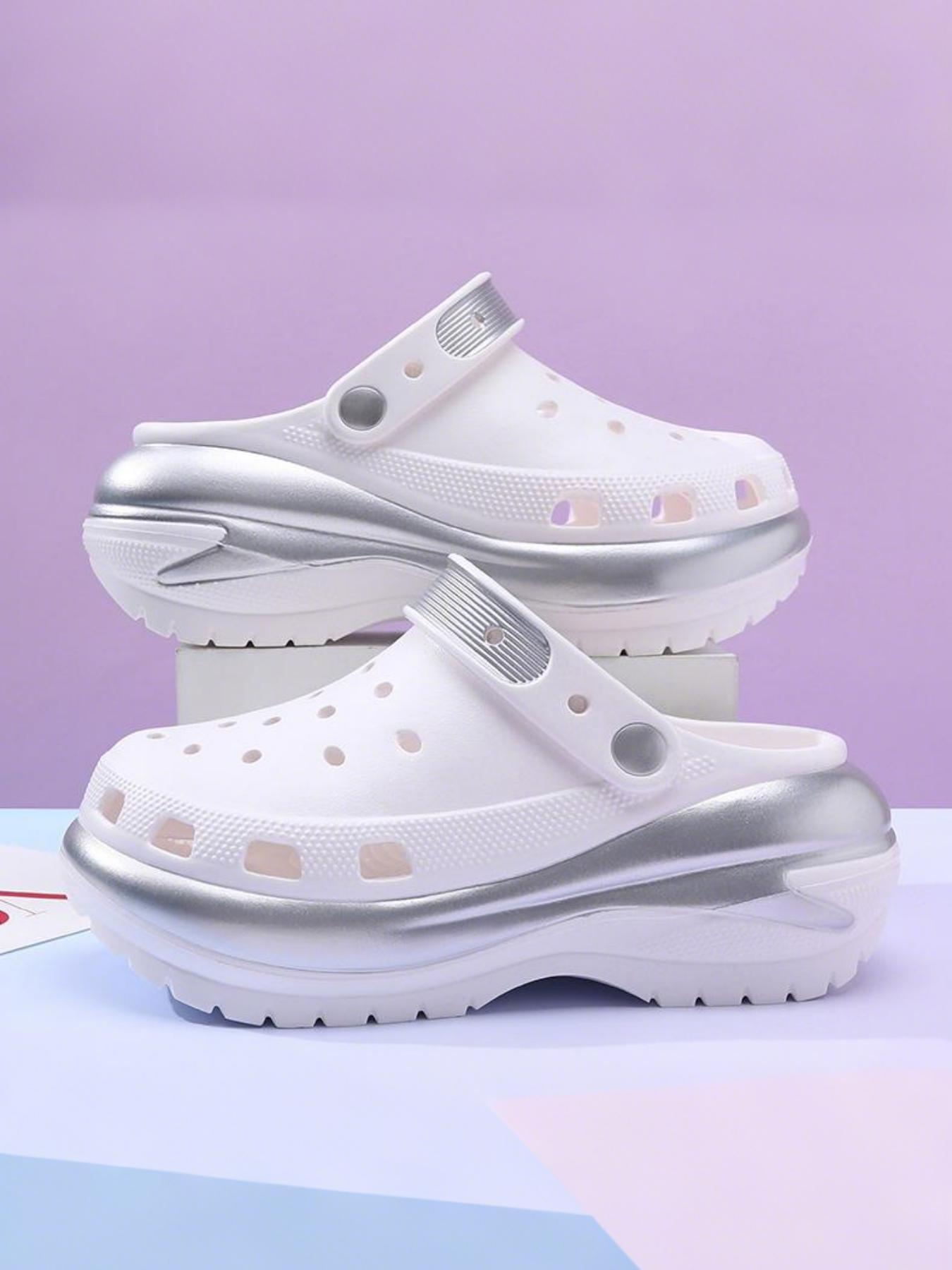 Women's Fashionable Solid Color Clogs, Casual Comfortable Breathable Non-slip Clogs, All-match Soft Sole Clogs, Thick Sole Slippers for Daily Wear