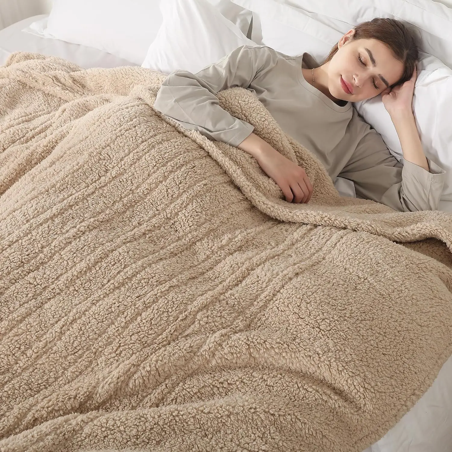 ESTINGO Full Size Heated Blanket, Fast Heating Electric Blanket Full Size | 72"X84" Electric Blanket with 6 Heating Levels & 1-10 Hours Adjustable Timer,Milk Coffee