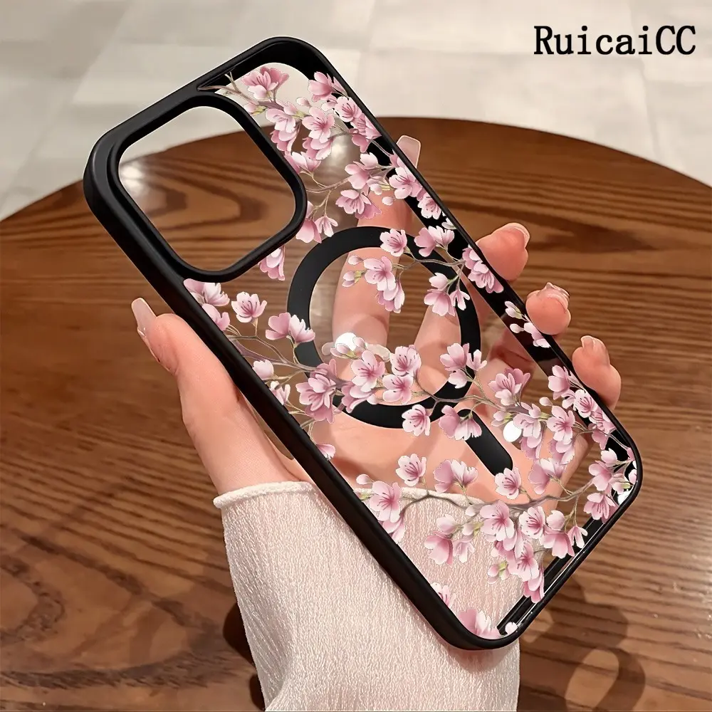 Premium Magnetic Phone Cases for iPhone11/12/13/14/15/16//17/Air/promax/Plus Pink Cherry Blossom y2k cased MagSafe Ready, Anti-Fall, Springtok and Ultra-Thin Design | Perfect for Everyday Use Protector Aesthetic Screen Protector