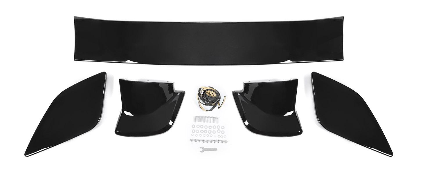 Trunk Spoiler Compatible with 2015-2021 Subaru WRX STI 4 Door Sedan Rear Trunk Spoiler Wing Lid Plastic Glossy Black Vehicle Autos Automotive Car Accessories