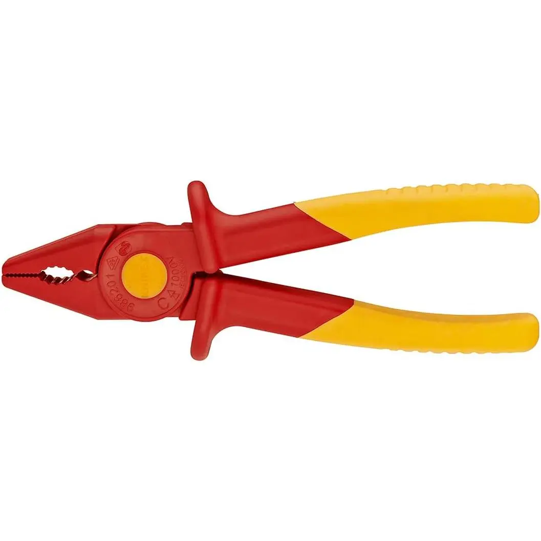 Tools 98 62 01 Snipe Nose Plastic Pliers 1000V Insulated, Red/Yellow, 62Mm, 98Mm