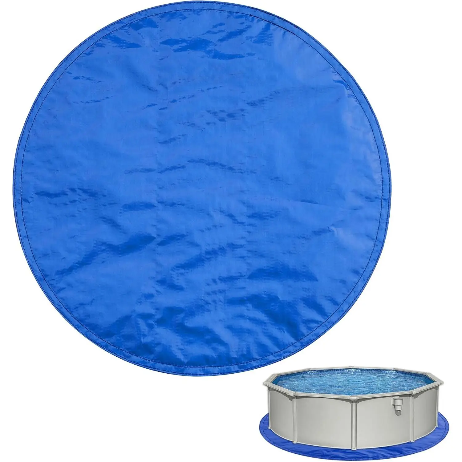 6FT Pool Liners,Swimming Pool Ground Cloth,Multipurpose Round Tarp for Under Pool,Easy to Fold Pool Liner Pad for Above Ground Pool Mat Protector Pad Prevents Punctures Pool,Durable,Blue