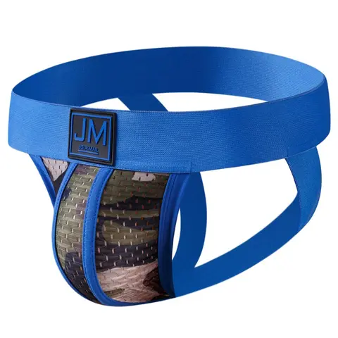 Men's Camo Print Mesh Jockstrap, Breathable Comfortable Medium Stretch Jockstrap for Daily Wear, Sexy Stretchy Underwear for Men, Underwear All Seasons, Elasticity Design Underwear, Menswear, Camouflage