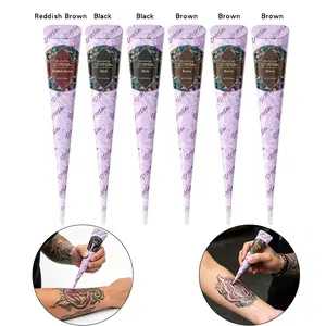 Multi-color Henna Tattoo Cone Set, Waterproof Long-lasting Temporary Henna Paste, Beginner-friendly DIY Body Painting Cream, Versatile Tattoo Tool for Hands Arms Back Legs Ankles Decorations for Festivals Parties & Personalized Styling