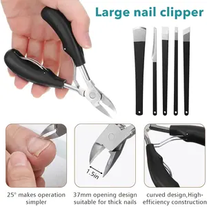6-piece Nail Repair Kit, Foot Repair Tools, Nail Clippers, Exfoliating Knives, and Foot Massagers