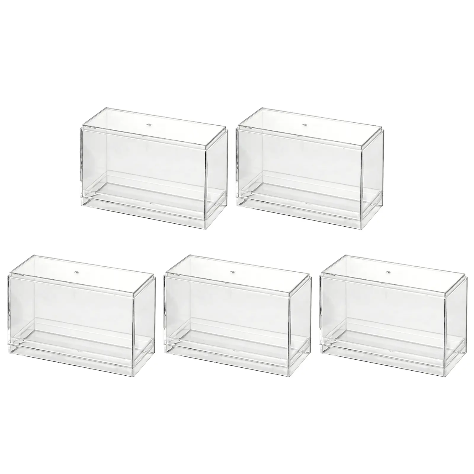 5Pcs Display Case Transparent Dustproof Acrylic Box 90*40*57mm for 1:64 Scale Vehicles Diecast Cars Protector Case