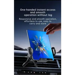 Auto-Clamping 15W Wireless Charging Car Mount, 90° One-Touch Rotation Car Wireless Charger Holder Compatible with iPhone/Samsung Z Fold Flip Foldable Phones & 6-7.2 Inch Regular Smartphones, Anti-Shake Stable Air Vent Car Mount Fits 99% Vehicle Vents