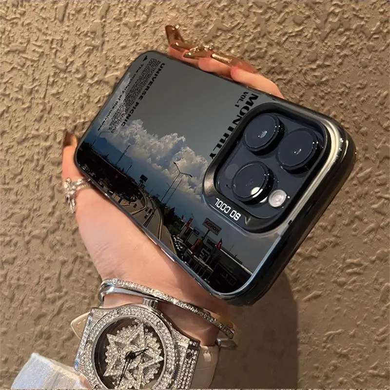 Luxury Baiyun Town Case For Samsung Galaxy S25 S24 S23 S22 S21 Ultra Plus FE A56 A16 A15 A35 A55 A34 A54 A33 A53 A26 IMD Cover