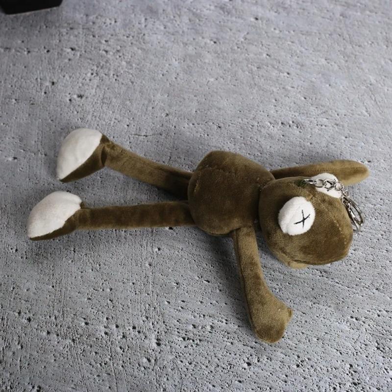 Long Legged Frog Backpack Pendant Soft Stuffed Ugly Cute Doll Keychain Funny Cartoon Creative Design Keychain Key Ring